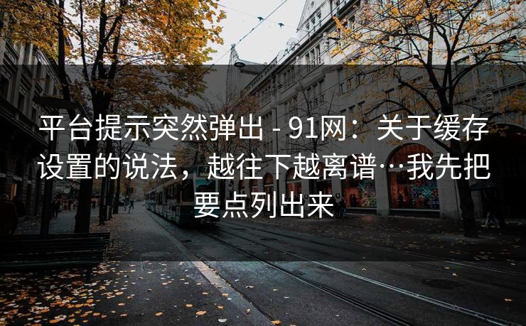 平台提示突然弹出 - 91网：关于缓存设置的说法，越往下越离谱…我先把要点列出来